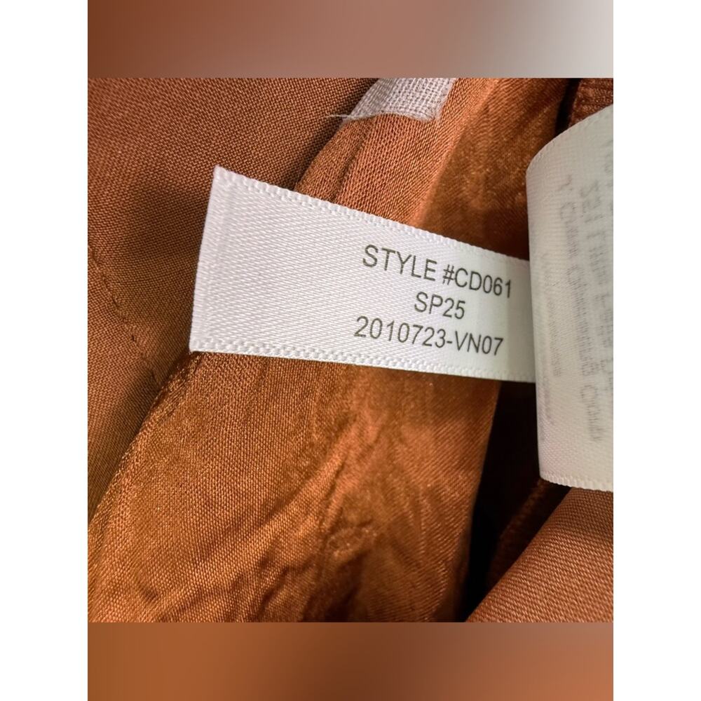 NWT J. Crew Stratus Pant In Textured Satin Toasted Paprika Brown Sz Medium Tall - Picture 10 of 13